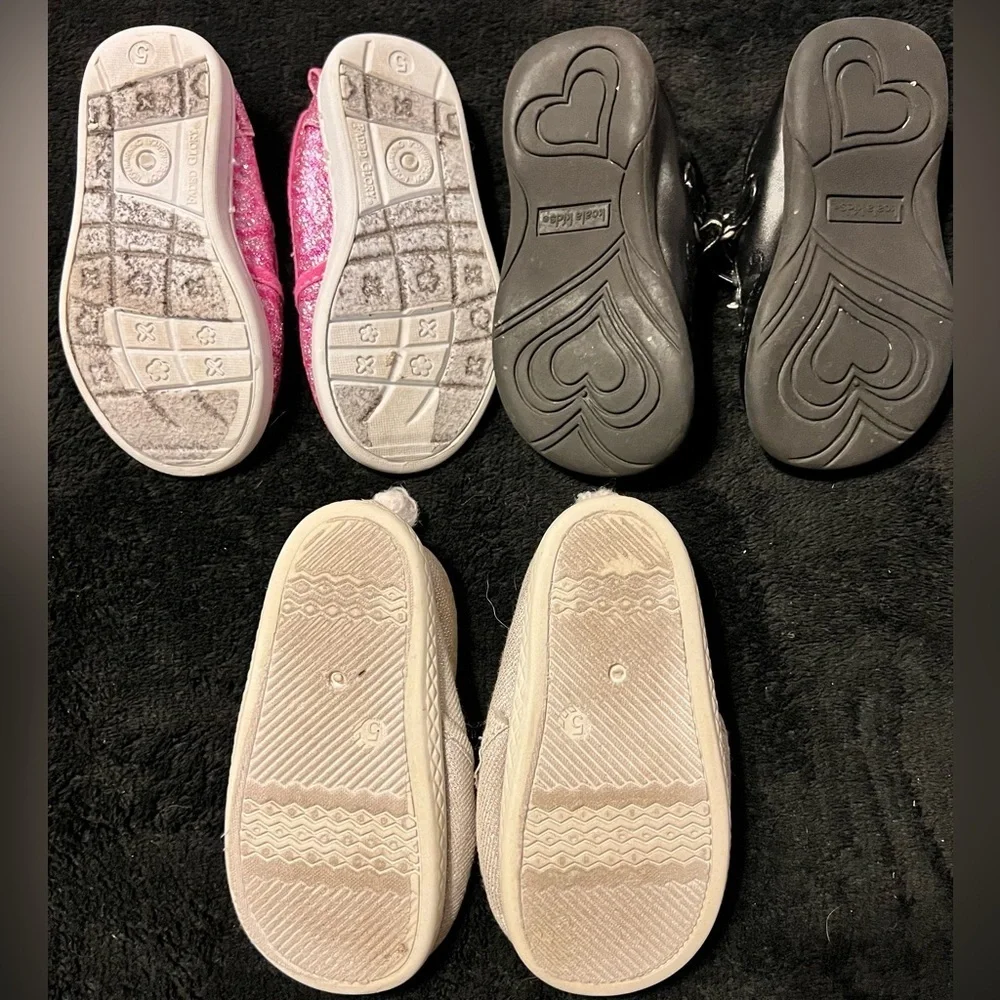 Baby Girl Size 5 Shoe Lot of 3